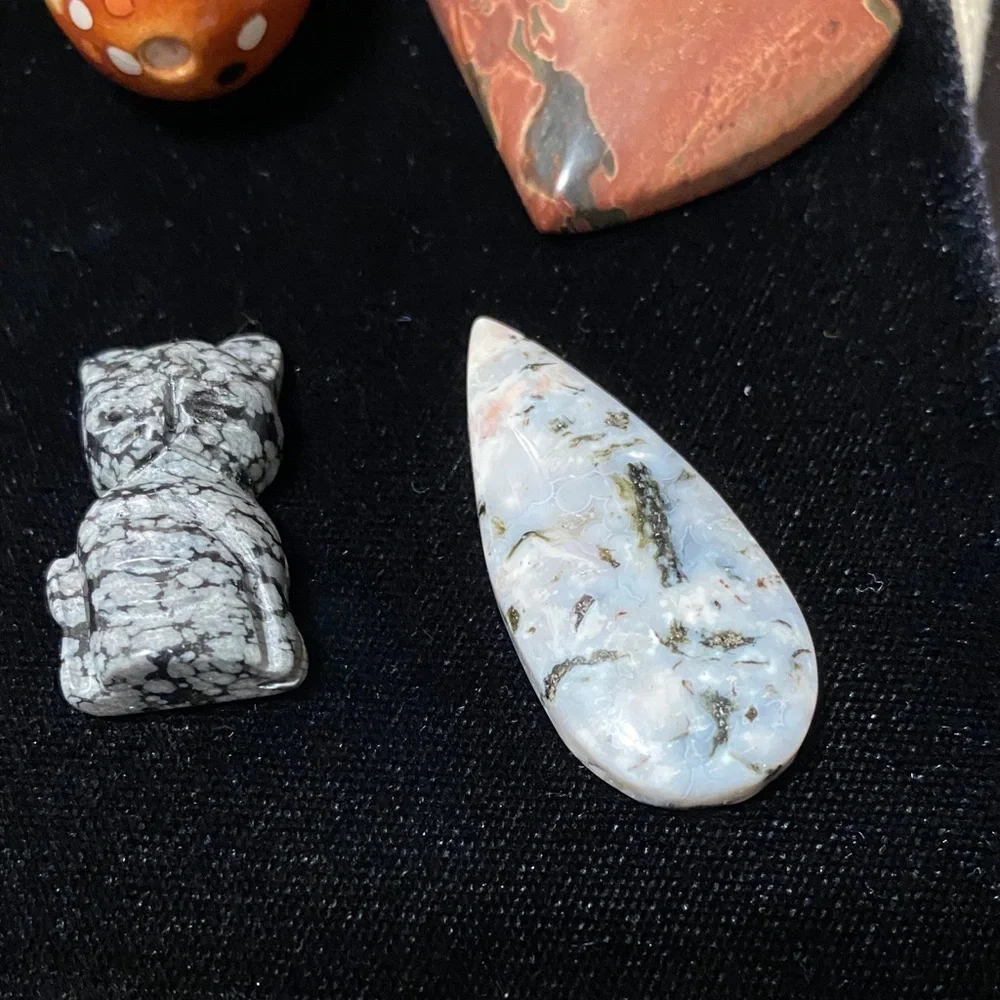 Nine Assorted natural Gemstone pendants for jewelry makers